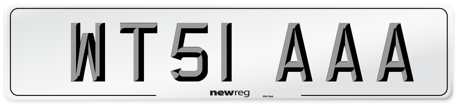 WT51 AAA Number Plate from New Reg